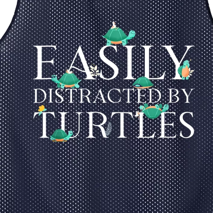 Sea Turtle Tortoise Easily Distracted By Turtles Mesh Reversible Basketball Jersey Tank