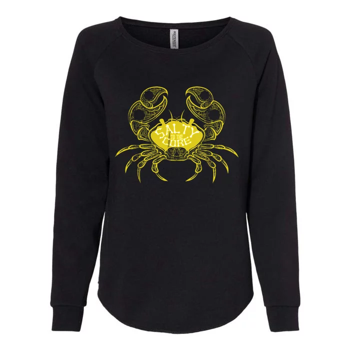 Salty To The Core Crab Womens California Wash Sweatshirt