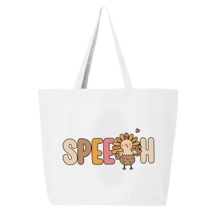 Speech Therapy Turkey Thanksgiving Speech Teacher 25L Jumbo Tote