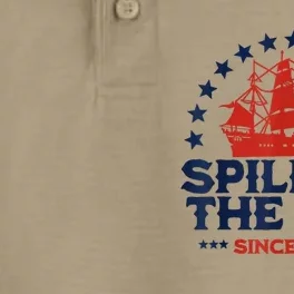 Spilling The Tea Since 1773 Fourth Of July Dry Zone Grid Performance Polo