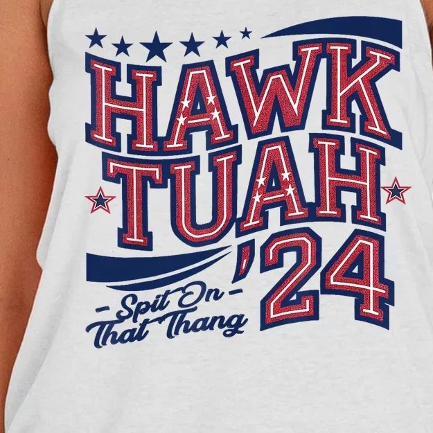 Spit That Thang Hawk Tuah 24 Women's Knotted Racerback Tank