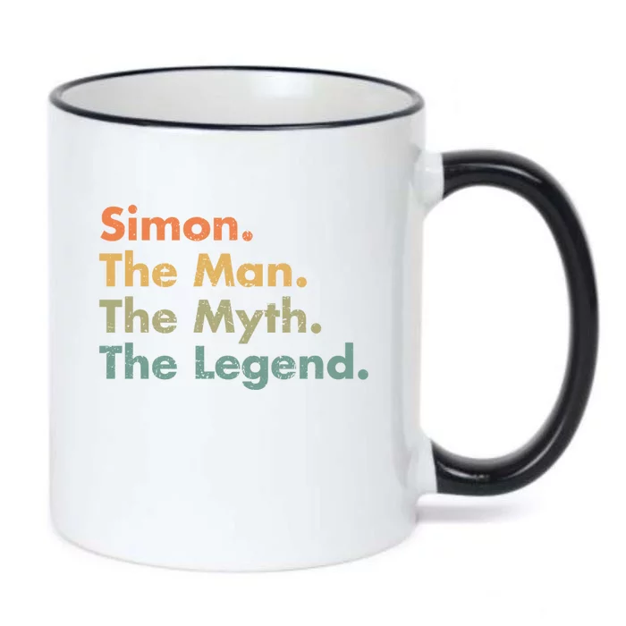 Simon The The Myth The Legend Dad Grandpa Gift Black Color Changing Mug