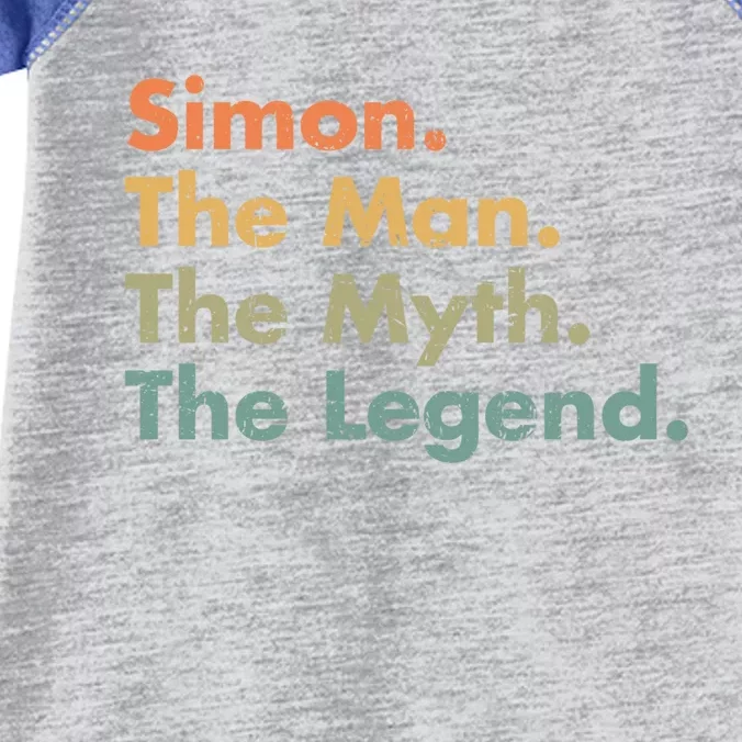 Simon The The Myth The Legend Dad Grandpa Gift Infant Baby Jersey Bodysuit