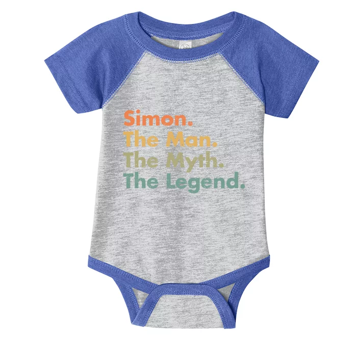 Simon The The Myth The Legend Dad Grandpa Gift Infant Baby Jersey Bodysuit