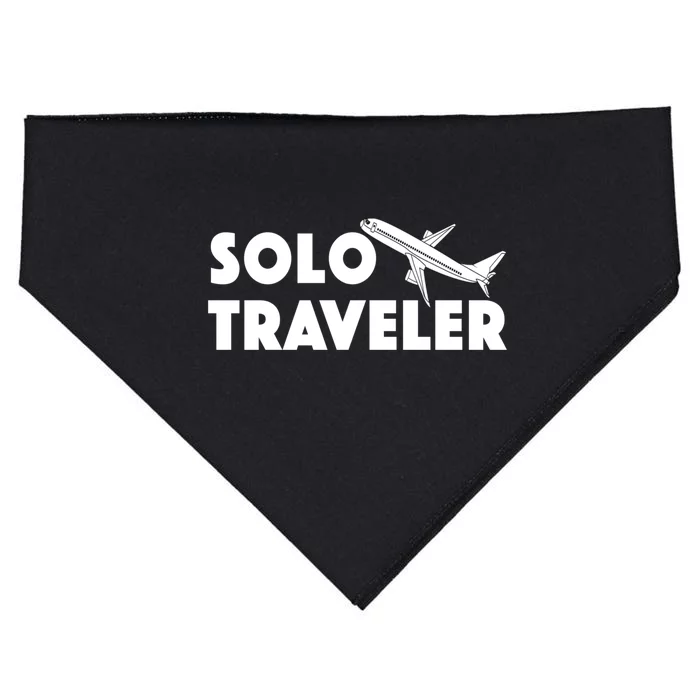 Solo Travel Traveler Rv Camper Road Trip Funny Gift USA-Made Doggie Bandana