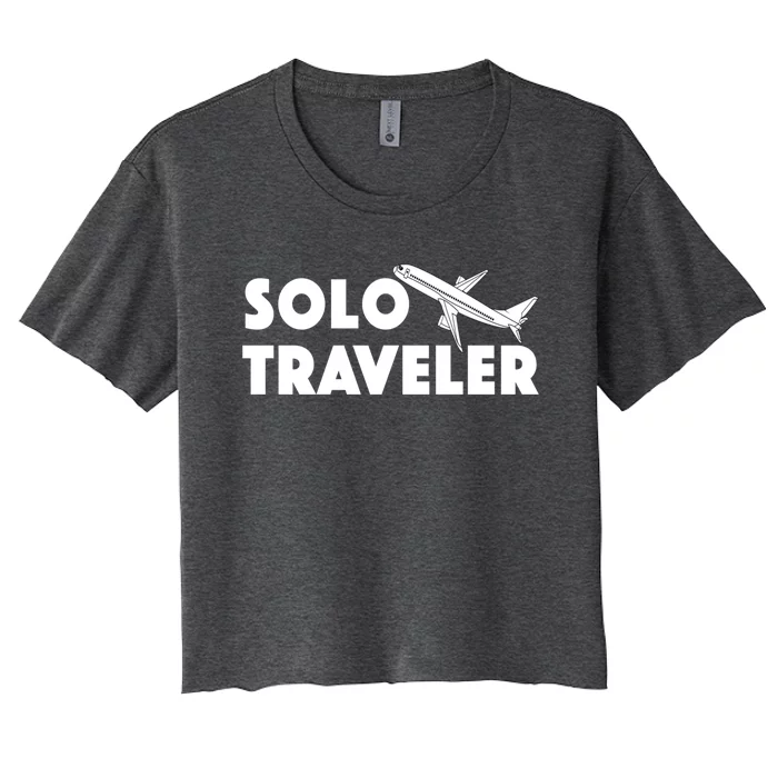 Solo Travel Traveler Rv Camper Road Trip Funny Gift Women's Crop Top Tee