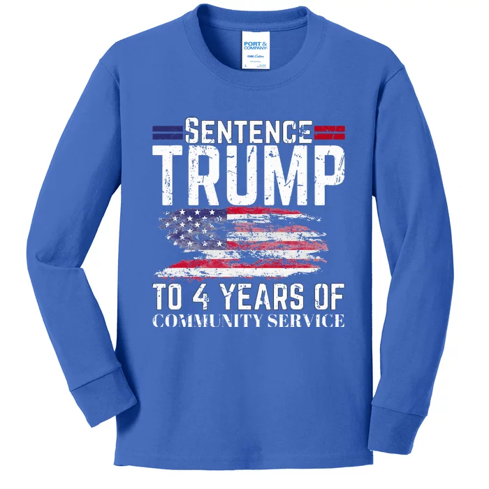 Sentence Trump To 4 Years Of Community Service Kids Long Sleeve Shirt