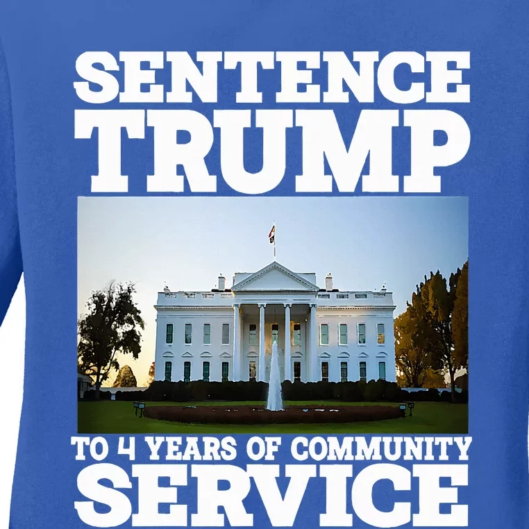 Sentence Trump To 4 Years Of Community Service White House Ladies Long Sleeve Shirt