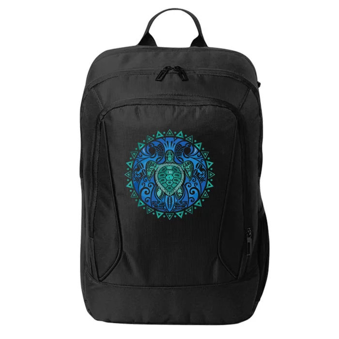 Sea Turtle Tribal Hawaiian Hawaii Turtles Lover Gift City Backpack