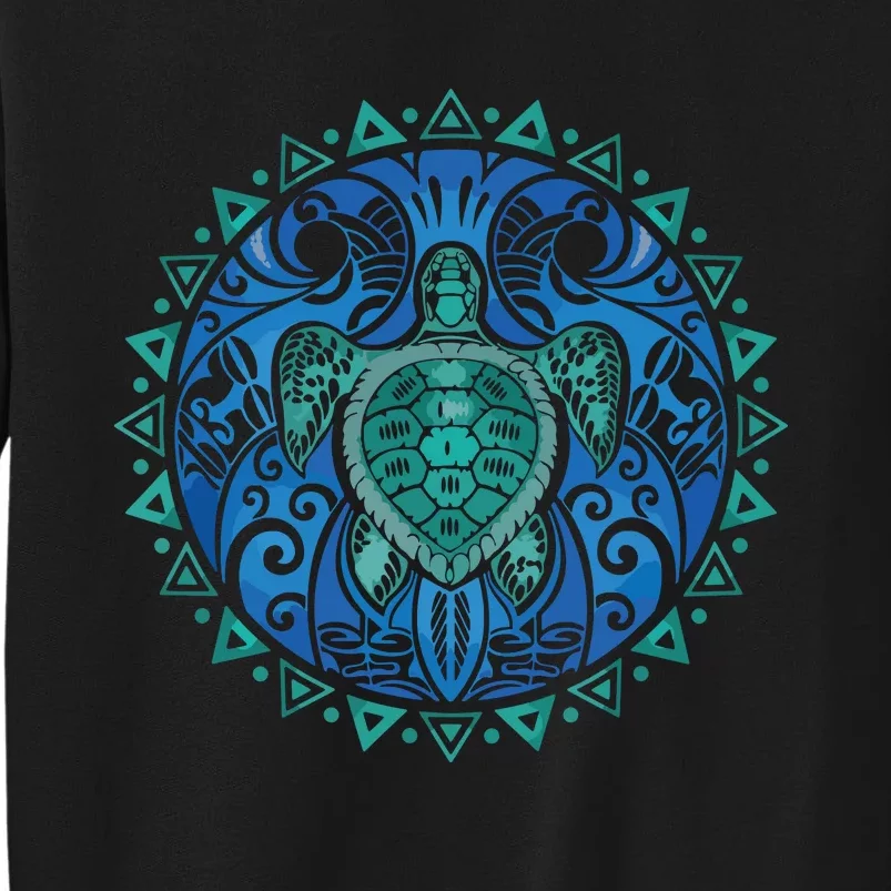 Sea Turtle Tribal Hawaiian Hawaii Turtles Lover Gift Tall Sweatshirt