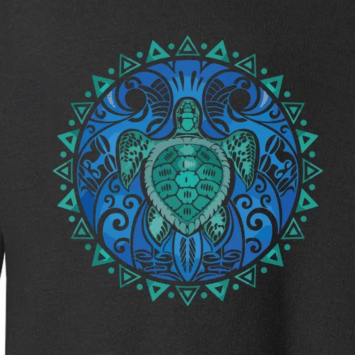 Sea Turtle Tribal Hawaiian Hawaii Turtles Lover Gift Toddler Sweatshirt