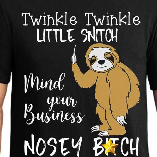 Sloth Twinkle Twinkle Little Snitch Pajama Set