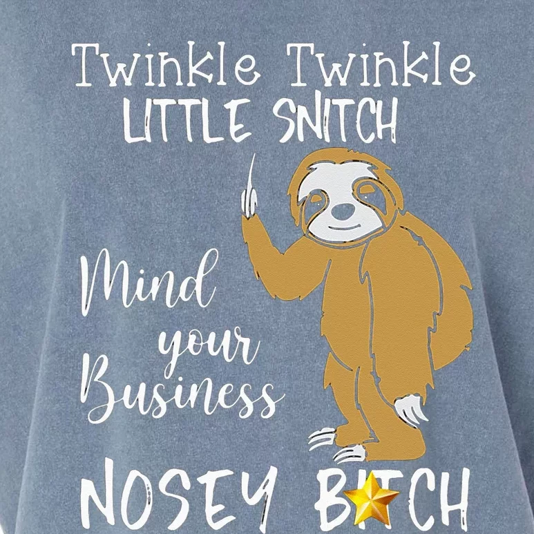 Sloth Twinkle Twinkle Little Snitch Garment-Dyed Women's Muscle Tee