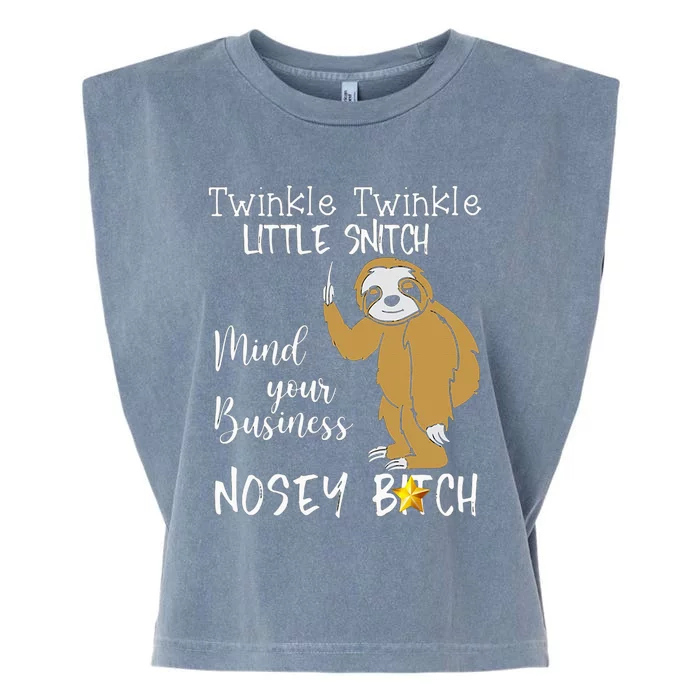 Sloth Twinkle Twinkle Little Snitch Garment-Dyed Women's Muscle Tee