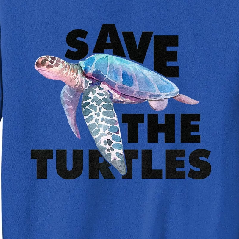 Save The Turtle.S Beach Graphic Premium Tall Sweatshirt