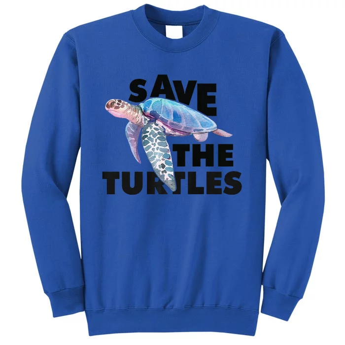 Save The Turtle.S Beach Graphic Premium Tall Sweatshirt