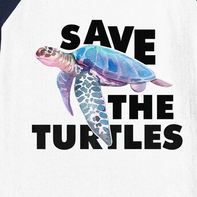 Save The Turtle.S Beach Graphic Premium Baseball Sleeve Shirt