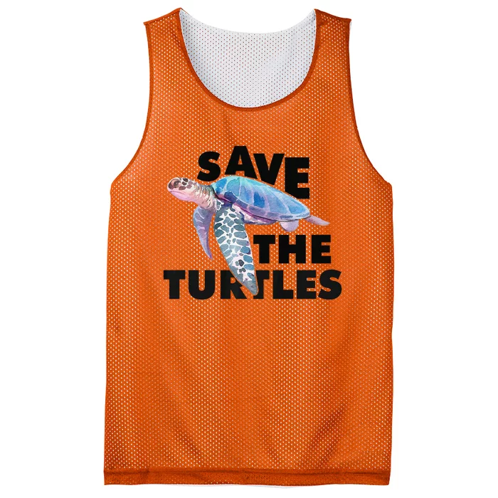 Save The Turtle.S Beach Graphic Premium Mesh Reversible Basketball Jersey Tank