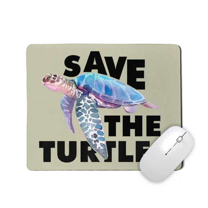 Save The Turtle.S Beach Graphic Premium Mousepad