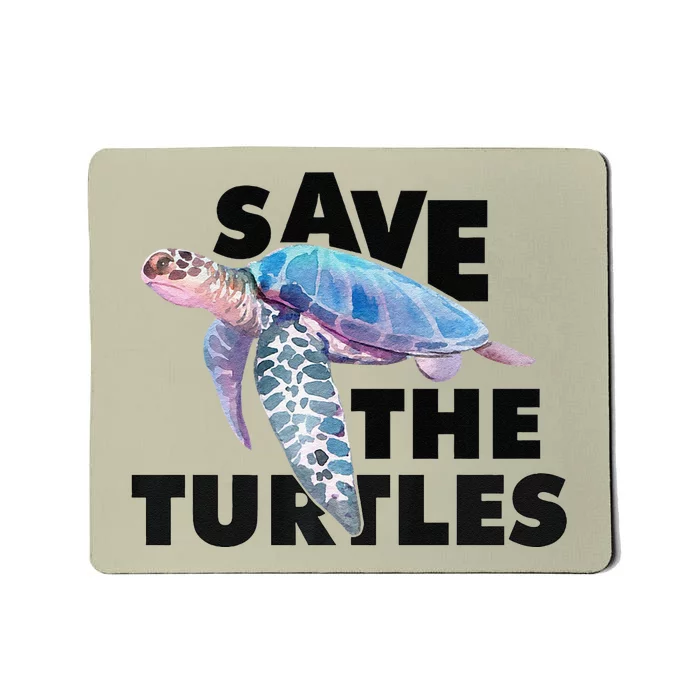 Save The Turtle.S Beach Graphic Premium Mousepad