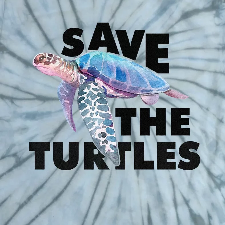 Save The Turtle.S Beach Graphic Premium Tie-Dye T-Shirt