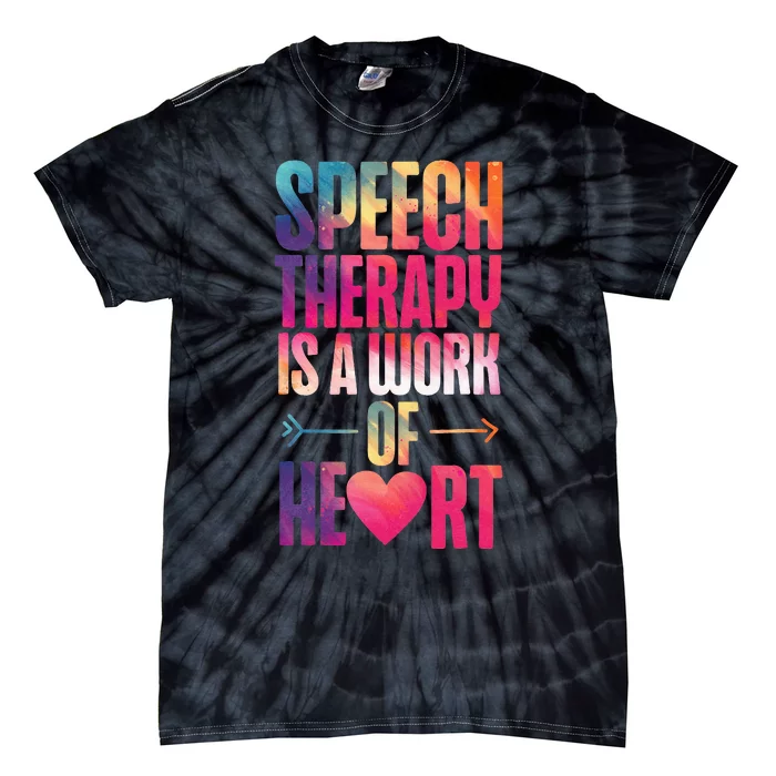 Speech Therapist Therapy Assistant SLP Watercolor Speech Tie-Dye T-Shirt