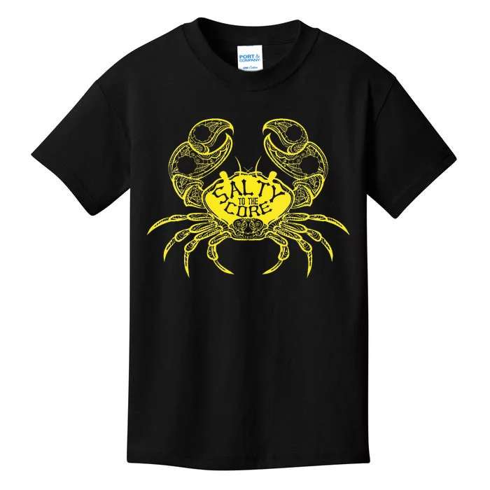 Salty To The Core Crab Kids T-Shirt