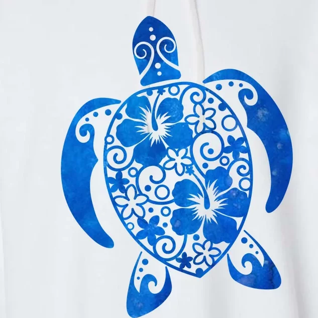 Summer Tropical Turtle Garment-Dyed Fleece Hoodie