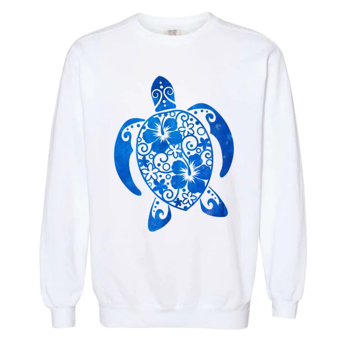 Summer Tropical Turtle Garment-Dyed Sweatshirt