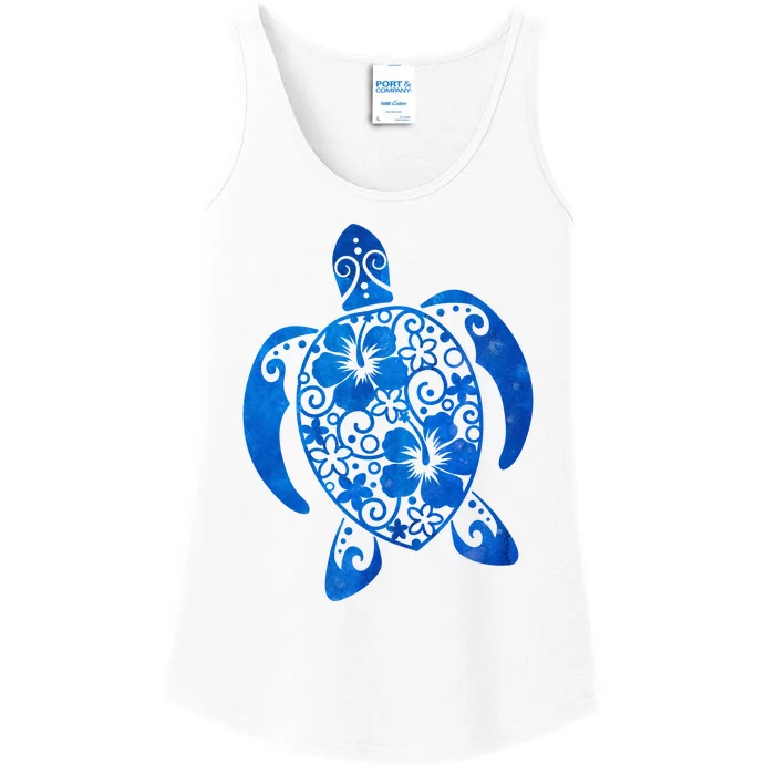 Summer Tropical Turtle Ladies Essential Tank