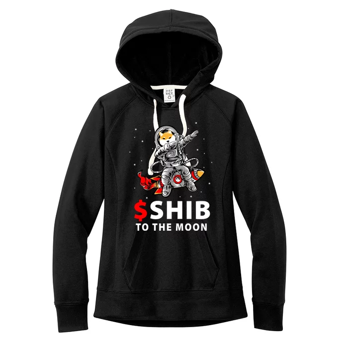 Shib To The Moon Shiba Inu Coin Crypto Women's Fleece Hoodie