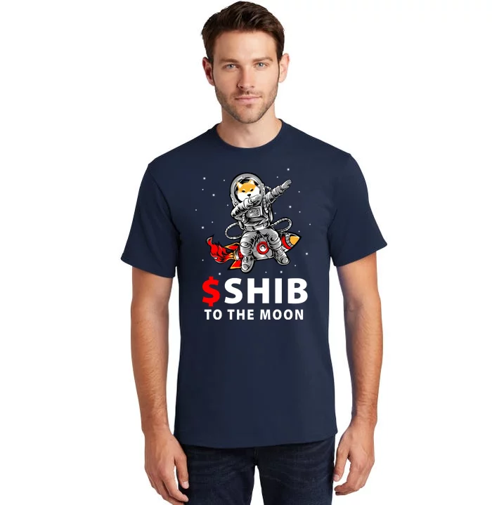 Shib To The Moon Shiba Inu Coin Crypto Tall T-Shirt