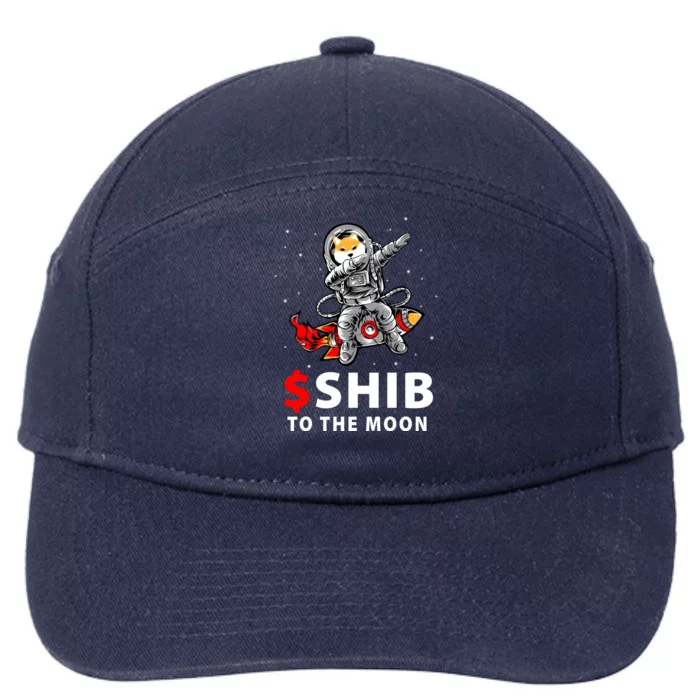 Shib To The Moon Shiba Inu Coin Crypto 7-Panel Snapback Hat