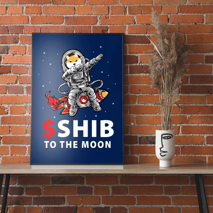 Shib To The Moon Shiba Inu Coin Crypto Poster