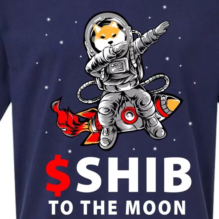 Shib To The Moon Shiba Inu Coin Crypto Sueded Cloud Jersey T-Shirt