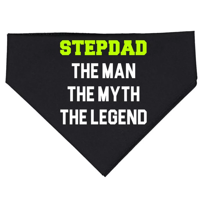 Stepdad The The Myth The Legend Cool Stepdad Gift USA-Made Doggie Bandana