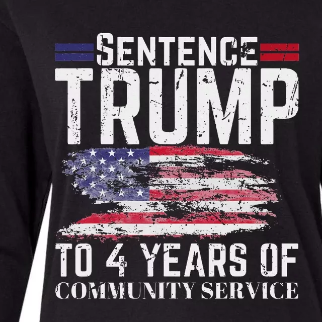 Sentence Trump To 4 Years Of Community Service Womens Cotton Relaxed Long Sleeve T-Shirt