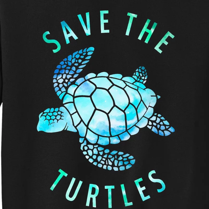 Save The Turtles Sea Turtle Tie Dye Ocean Wildlife Earth Day Sweatshirt