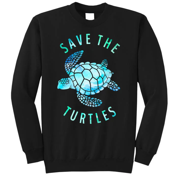 Save The Turtles Sea Turtle Tie Dye Ocean Wildlife Earth Day Sweatshirt