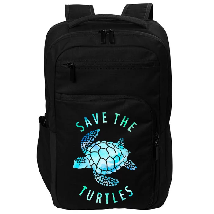 Save The Turtles Sea Turtle Tie Dye Ocean Wildlife Earth Day Impact Tech Backpack