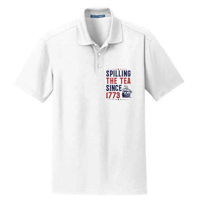 Spilling The Tea Since 1773 Freedom Dry Zone Grid Performance Polo