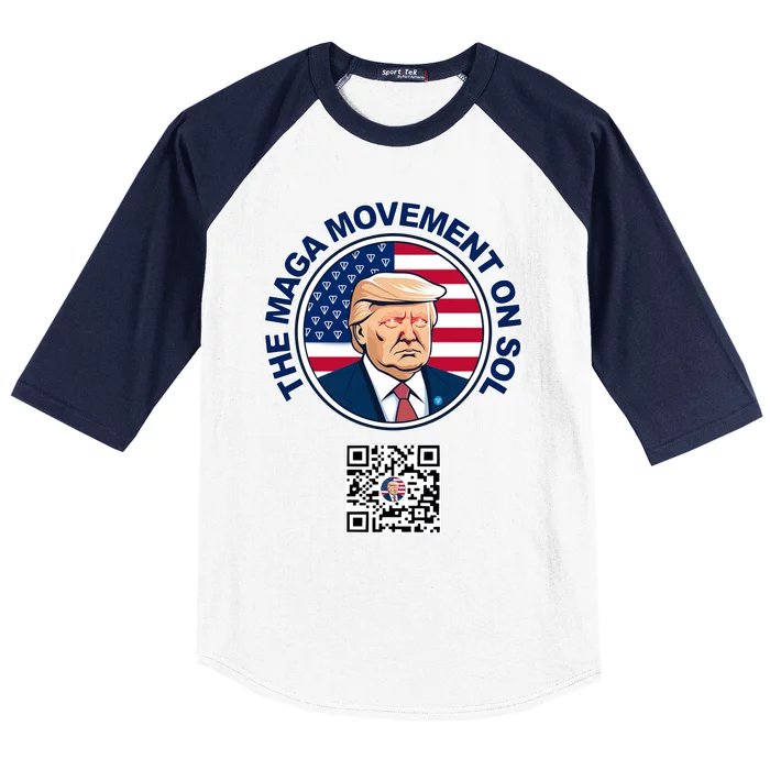 Scottpresler Trump The Maga Movement On Sol Scan To Join The Movement Baseball Sleeve Shirt