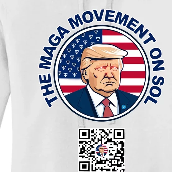 Scottpresler Trump The Maga Movement On Sol Scan To Join The Movement Women's Pullover Hoodie