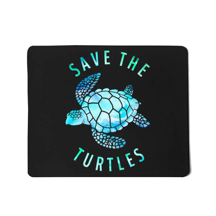 Save The Turtles Sea Turtle Tie Dye Ocean Wildlife Earth Day Mousepad