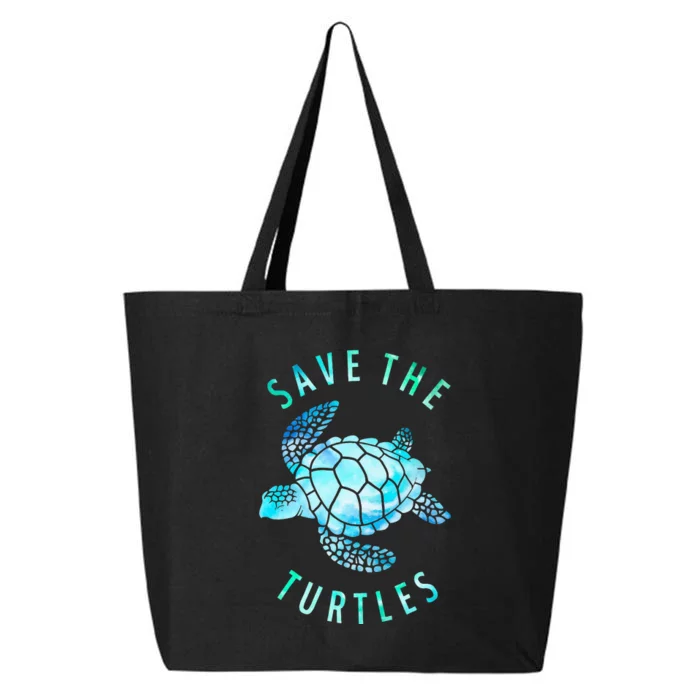 Save The Turtles Sea Turtle Tie Dye Ocean Wildlife Earth Day 25L Jumbo Tote