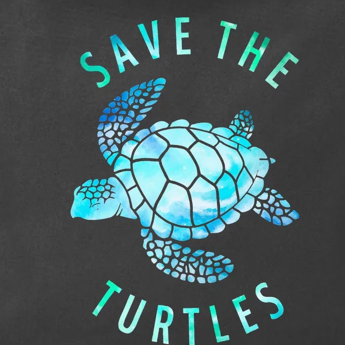 Save The Turtles Sea Turtle Tie Dye Ocean Wildlife Earth Day Zip Tote Bag