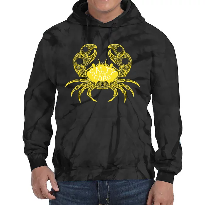 Salty To The Core Crab Tie Dye Hoodie