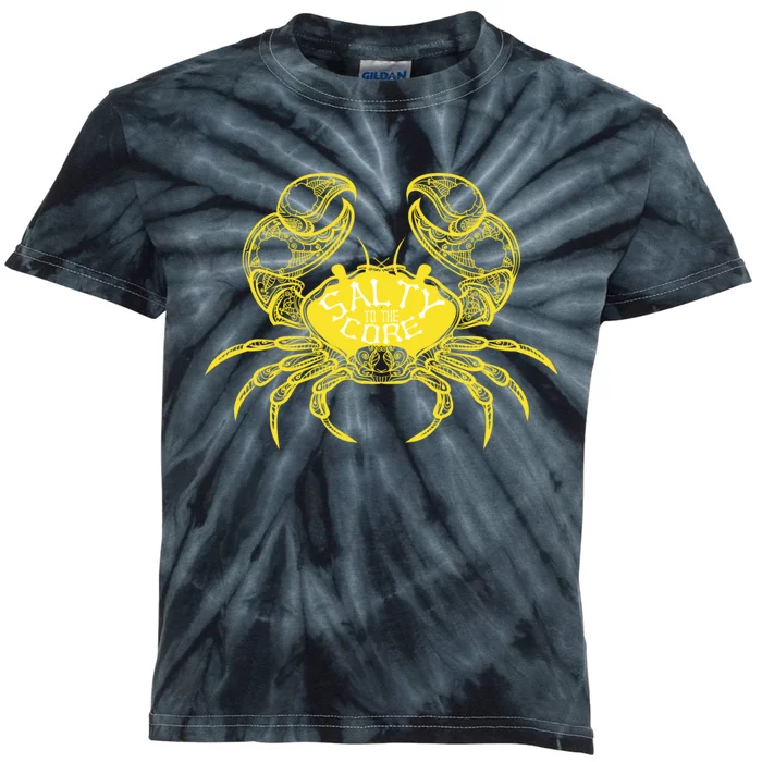 Salty To The Core Crab Kids Tie-Dye T-Shirt