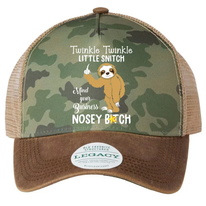 Sloth Twinkle Twinkle Little Snitch Mind Your Business Nosey Legacy Tie Dye Trucker Hat