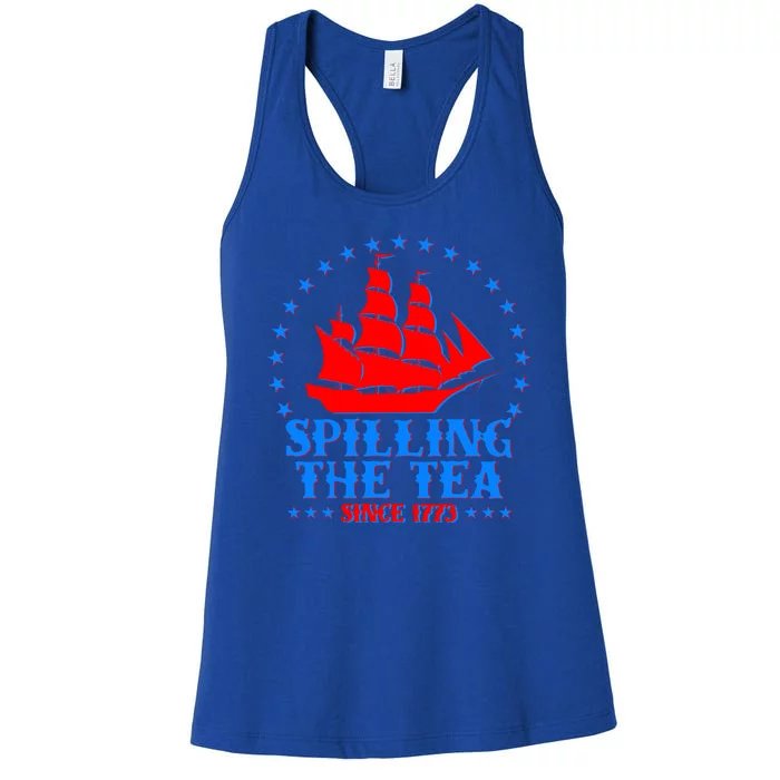 Spilling The Tea Since 1773 Boston Tea Party Women's Racerback Tank